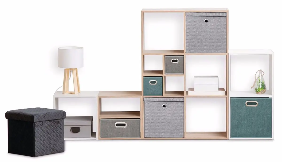 Etajera 5Five Mix N'Modul 6 rafturi 67.5x32x100.5 (Natural)