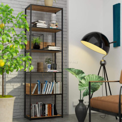 Стеллаж Akord 600 6P (Black/Craft Oak)