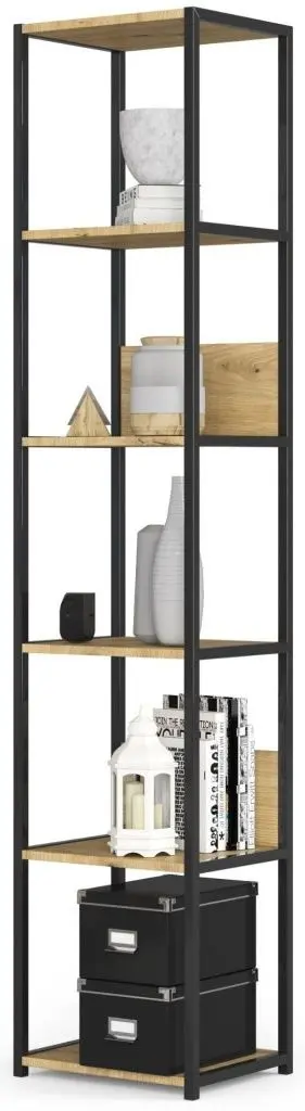 Etajera Akord CL 40 6S (Black/Artisan Oak)