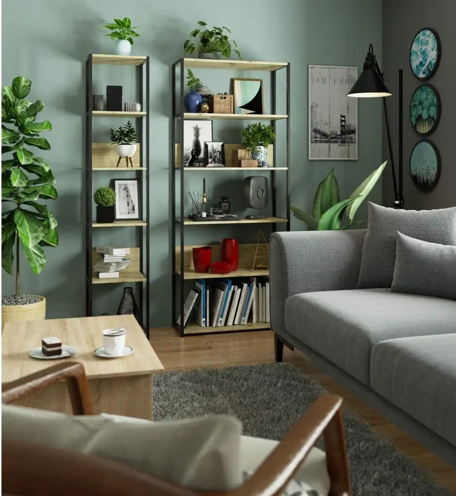 Etajera Akord CL 40 6S (Black/Artisan Oak)