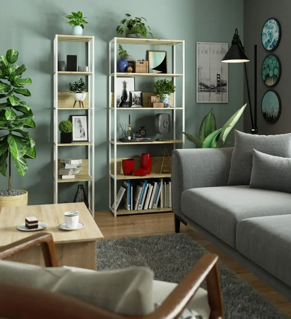 Etajera Akord CL40 6S (White/Artisan Oak)