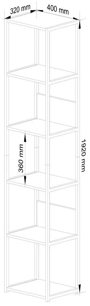 Etajera Akord CL40 6S (White/Grey)