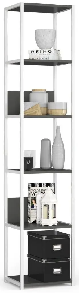 Etajera Akord CL40 6S (White/Grey)