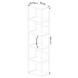 Etajera Akord CL50 6S (White/Sonoma Oak) Thumb