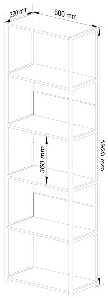 Etajera Akord CL60 6S (Balck)