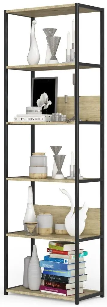 Etajera Akord CL60 6S (Black/Artisan Oak)