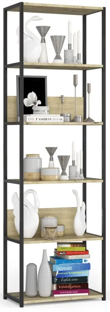 Etajera Akord CL60 6S (Black/Artisan Oak)