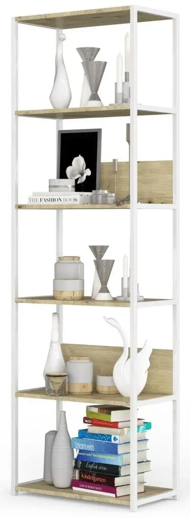 Etajera Akord CL60 6S (White/Artisan Oak)