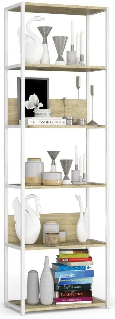 Etajera Akord CL60 6S (White/Artisan Oak)