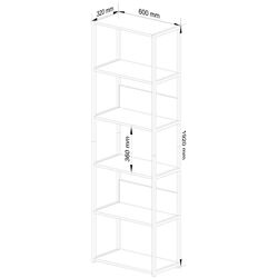 Etajera Akord CL60 6S (White/Grey) Thumb