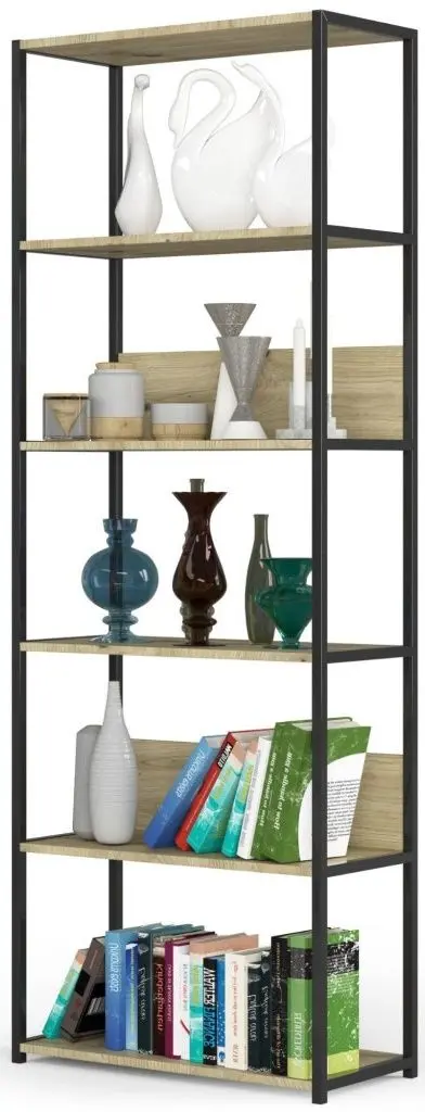 Etajera Akord CL70 6S (Black/Artisan Oak)