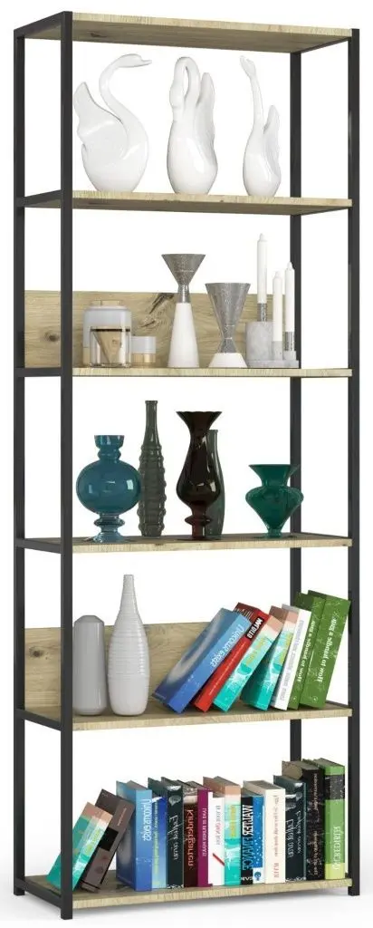 Etajera Akord CL70 6S (Black/Artisan Oak)