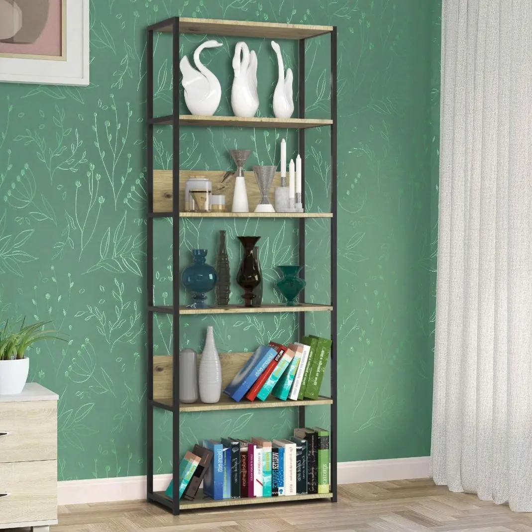 Etajera Akord CL70 6S (Black/Artisan Oak)