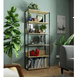 Etajera Akord CL80 6S (Black/Artisan Oak)