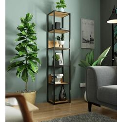 Стеллаж Akord Loft 40 6P (Black/Craft Oak) Thumb