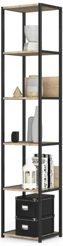 Стеллаж Akord Loft 40 6P (Black/Sonoma Oak)