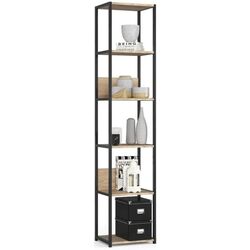 Etajera Akord Loft 40 6P (Black/Sonoma Oak)