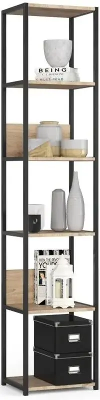 Стеллаж Akord Loft 40 6P (Black/Sonoma Oak)