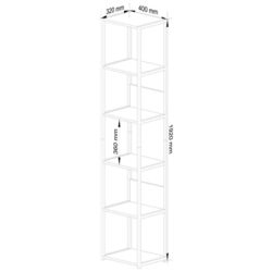 Etajera Akord Loft 40 6P (White/Sonoma Oak) Thumb