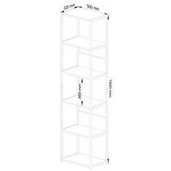 Etajera Akord Loft 50 6P (Black/Artisan Oak) Thumb