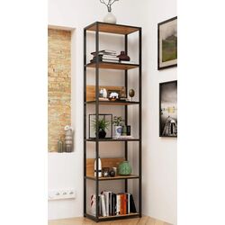 Стеллаж Akord Loft 50 6P (Black/Craft Oak)