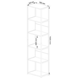 Стеллаж Akord Loft 50 6P (Black/Craft Oak) Thumb