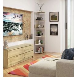 Etajera Akord Loft 50 6P (White/Artisan Oak) Thumb