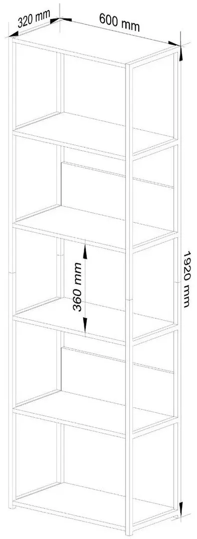 Etajera Akord Loft 60 6P (White)