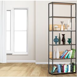 Стеллаж Akord Loft 70 6P (Black/Craft Oak)