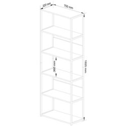 Etajera Akord Loft 70 6P (White) Thumb