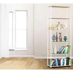 Etajera Akord Loft 70 6P (White/Artisan Oak)