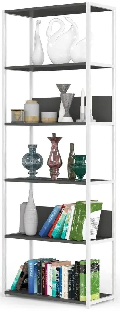 Etajera Akord Loft 70 6P (White/Black)