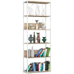 Etajera Akord Loft 70 6P (White/Sonoma Oak) Thumb