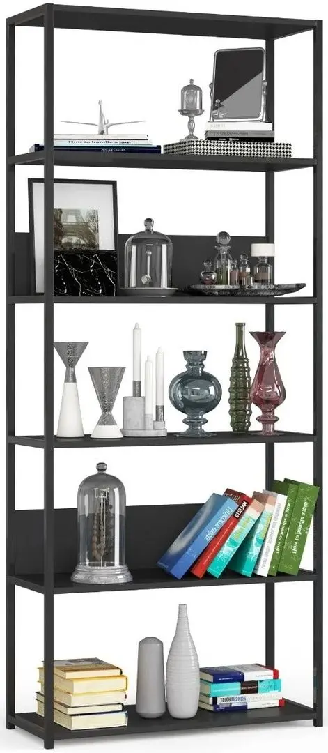 Etajera Akord Loft 80 6P (Black)