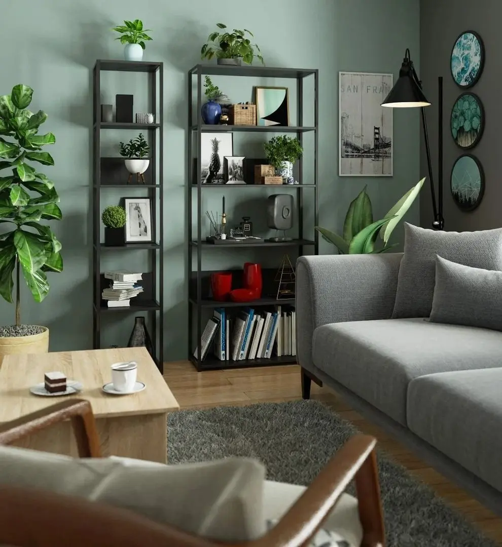 Etajera Akord Loft 80 6P (Black)