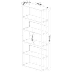 Etajera Akord Loft 80 6P (White) Thumb