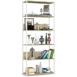 Etajera Akord Loft 80 6P (White/Artisan Oak) Thumb