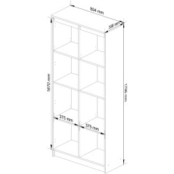 Etajera Akord R 80cm CLP (Sonoma Oak) Thumb