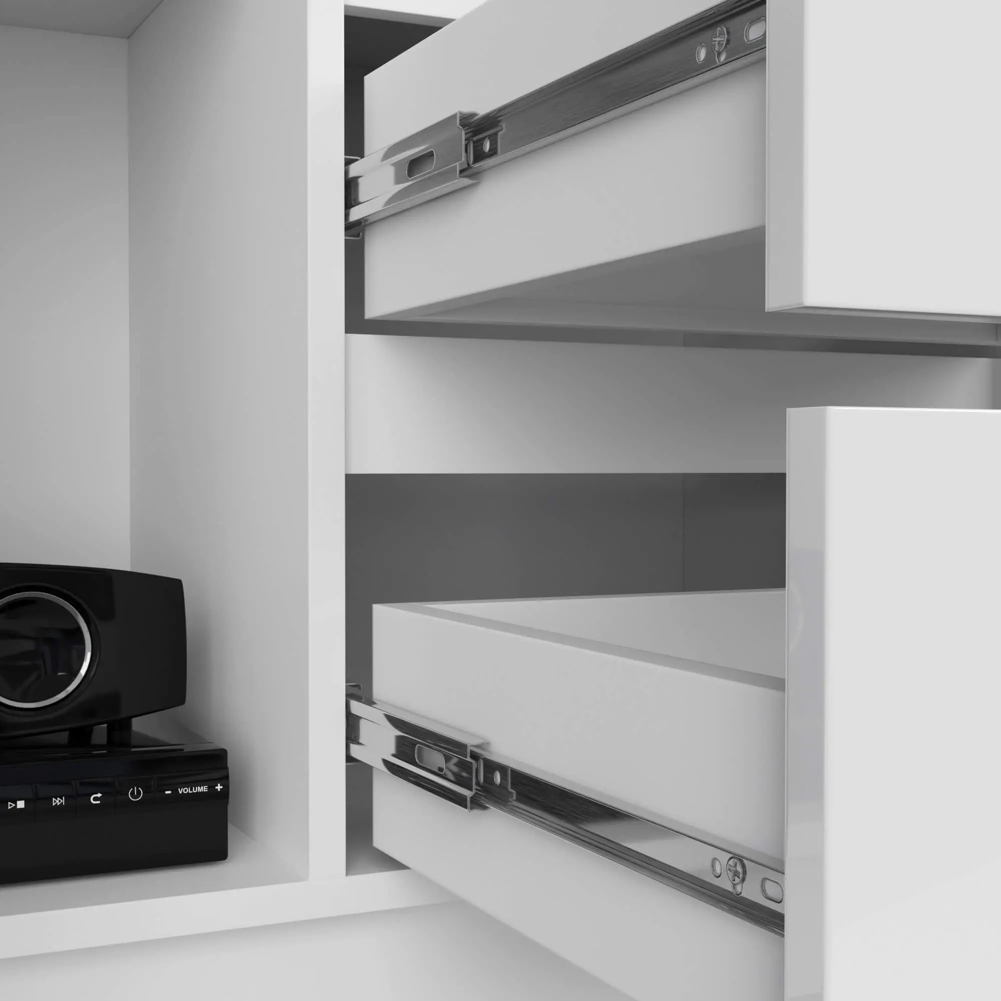 Etajera Akord R 80cm R11 (White/Glossy White)