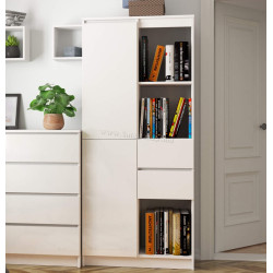 Стеллаж Akord R 80см R15 (White/Glossy White)