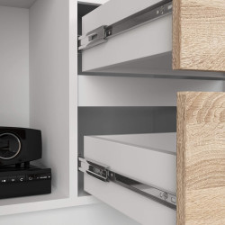 Etajera Akord R11 80cm 1D 2SZ (White/Sonoma Oak) Thumb