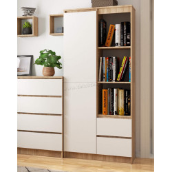 Etajera Akord R11 R80 1D 2SZ (Sonoma Oak/White)