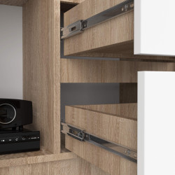 Etajera Akord R11 R80 1D 2SZ (Sonoma Oak/White) Thumb