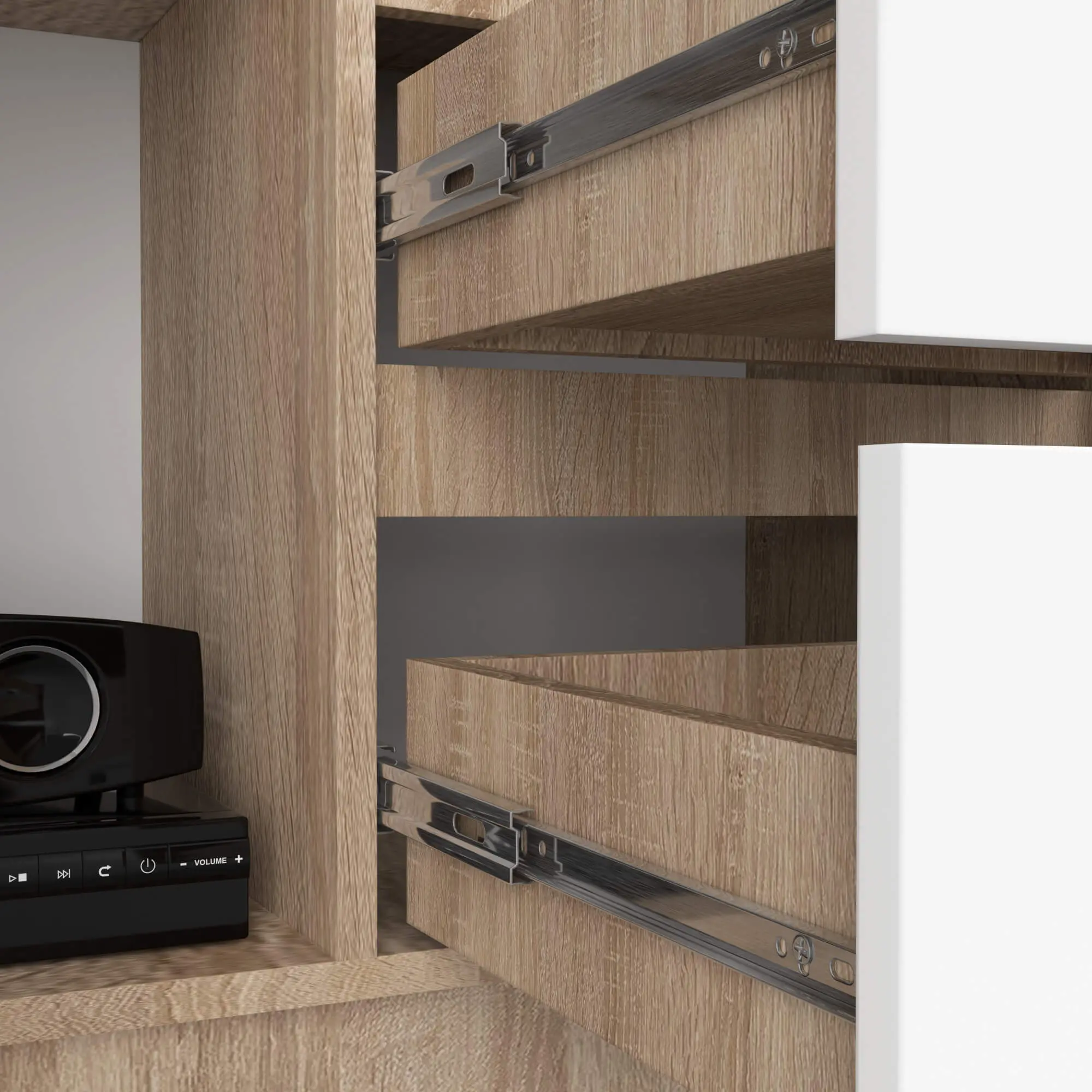 Etajera Akord R11 R80 1D 2SZ (Sonoma Oak/White)