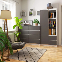 Etajera Akord R11 R80 1D 2SZ (White/Graphite Grey) Thumb