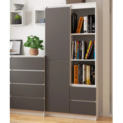 Etajera Akord R11 R80 1D 2SZ (White/Graphite Grey)