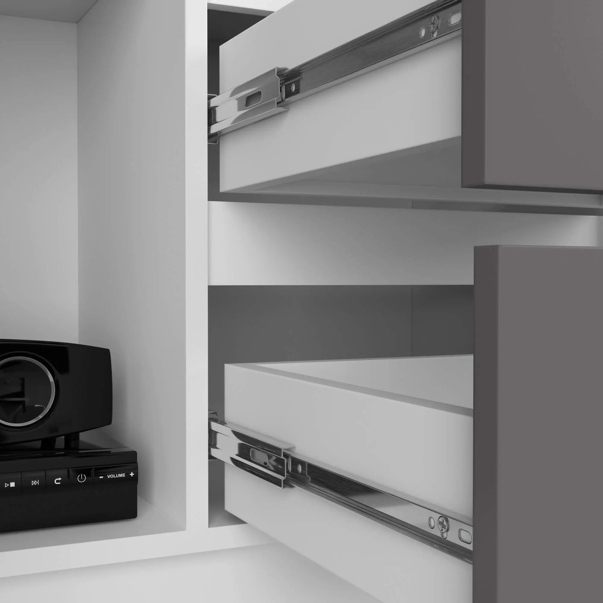 Etajera Akord R11 R80 1D 2SZ (White/Graphite Grey)