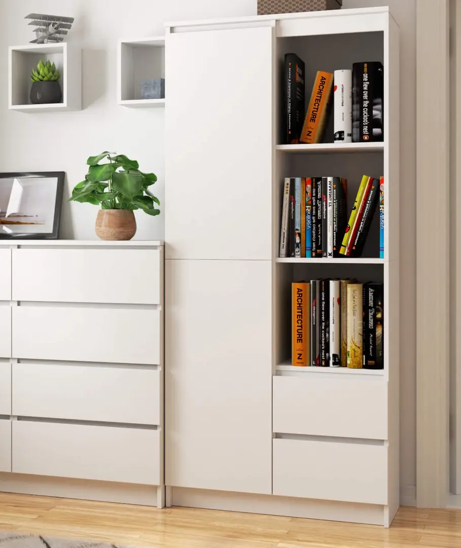 Стеллаж Akord R11 R80 1D 2SZ (White)