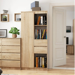 Стеллаж Akord R15 R80 1D 2SZ CLP PK (Sonoma Oak)