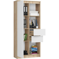Стеллаж Akord R15 R80 1D 2SZ CLP PK (Sonoma Oak/White) Thumb